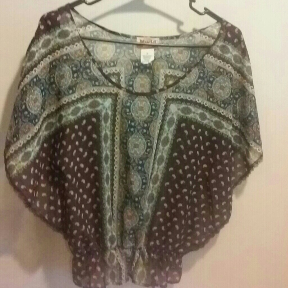Boho. Style loose fit blouse